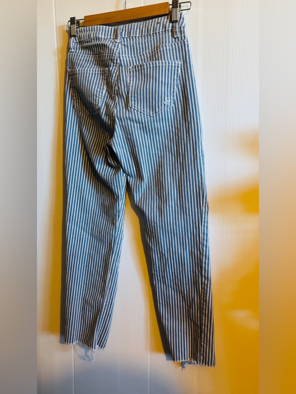 Indigo Rein Blue & White Striped Chinos - Picture 6 of 6